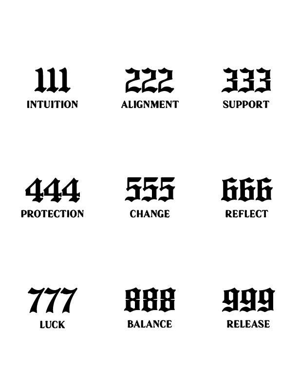 Angel Numbers Henna Tattoo Set