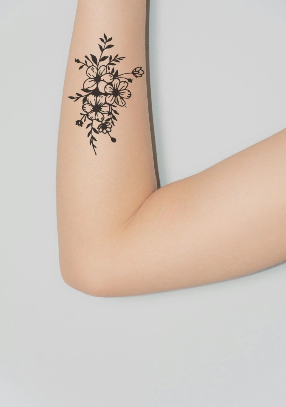 Floral Bouquet Design A - Henna Tattoo Set