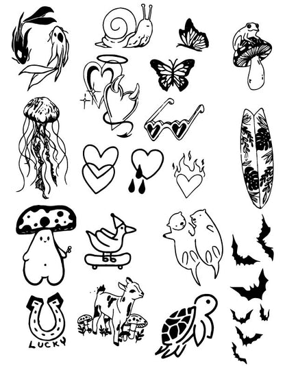 Nature & Critters Henna Tattoo Set