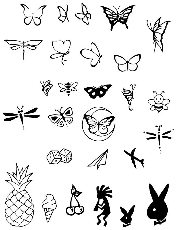 Insects, Butterflies & Dragon Flies Henna Tattoo Set