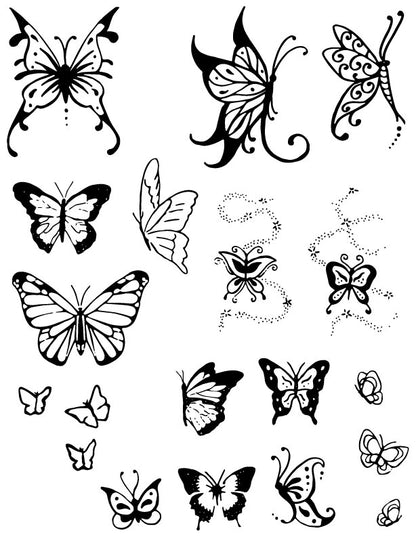 Beautiful Butterflies Henna Tattoo Set