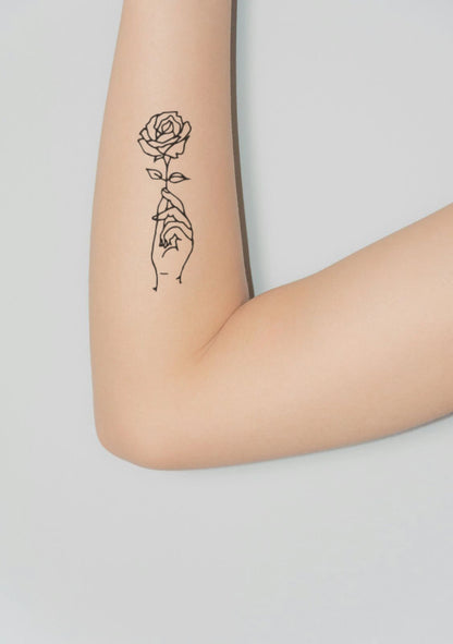 Assorted Rose and Dandelion Floral Designs Henna Tattoo Set