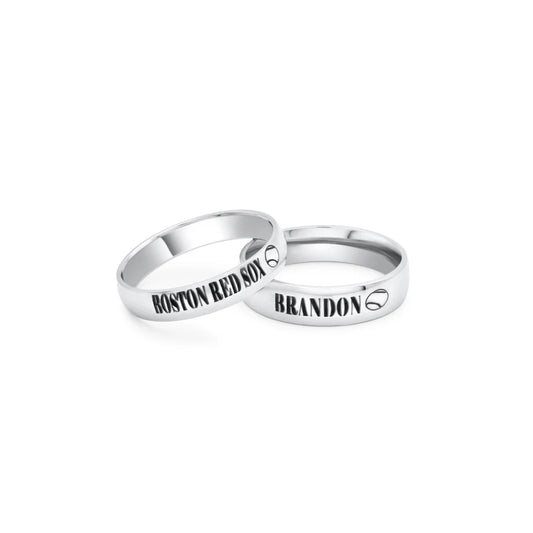 Stainless Steel Engraved Ring