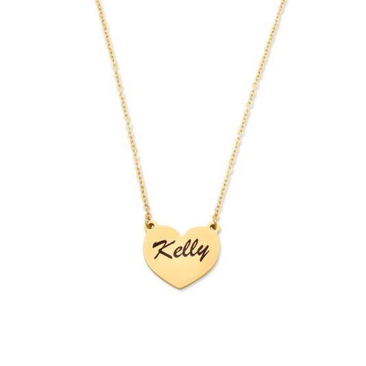 Personalized Gold-Plated Heart Pendant